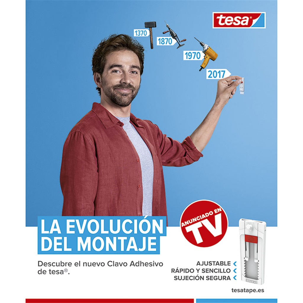 Anclajes adhesivos Tesa Powestrip.