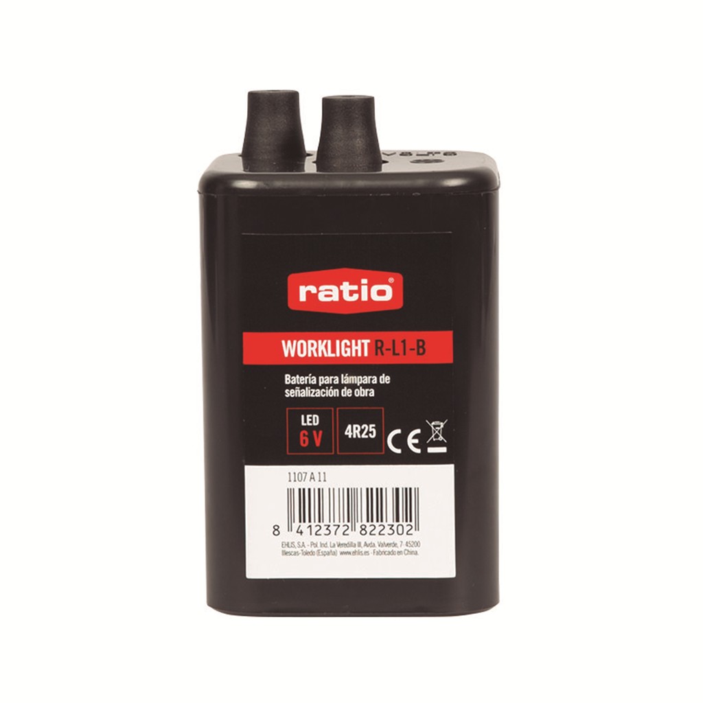 Bateria 6v para lamapara senalizacion obra ratio