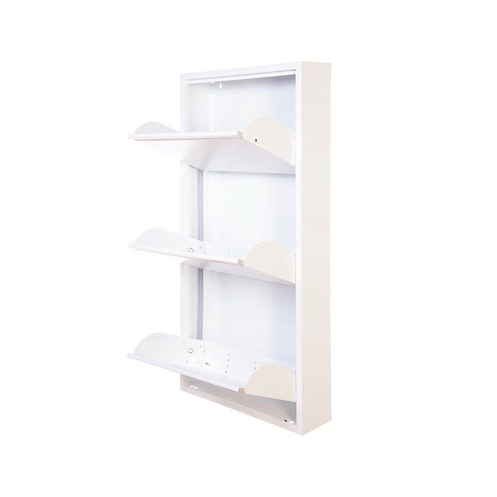 Zapatero 3 modulos blanco Dunne 50X13,5X103 cm.
