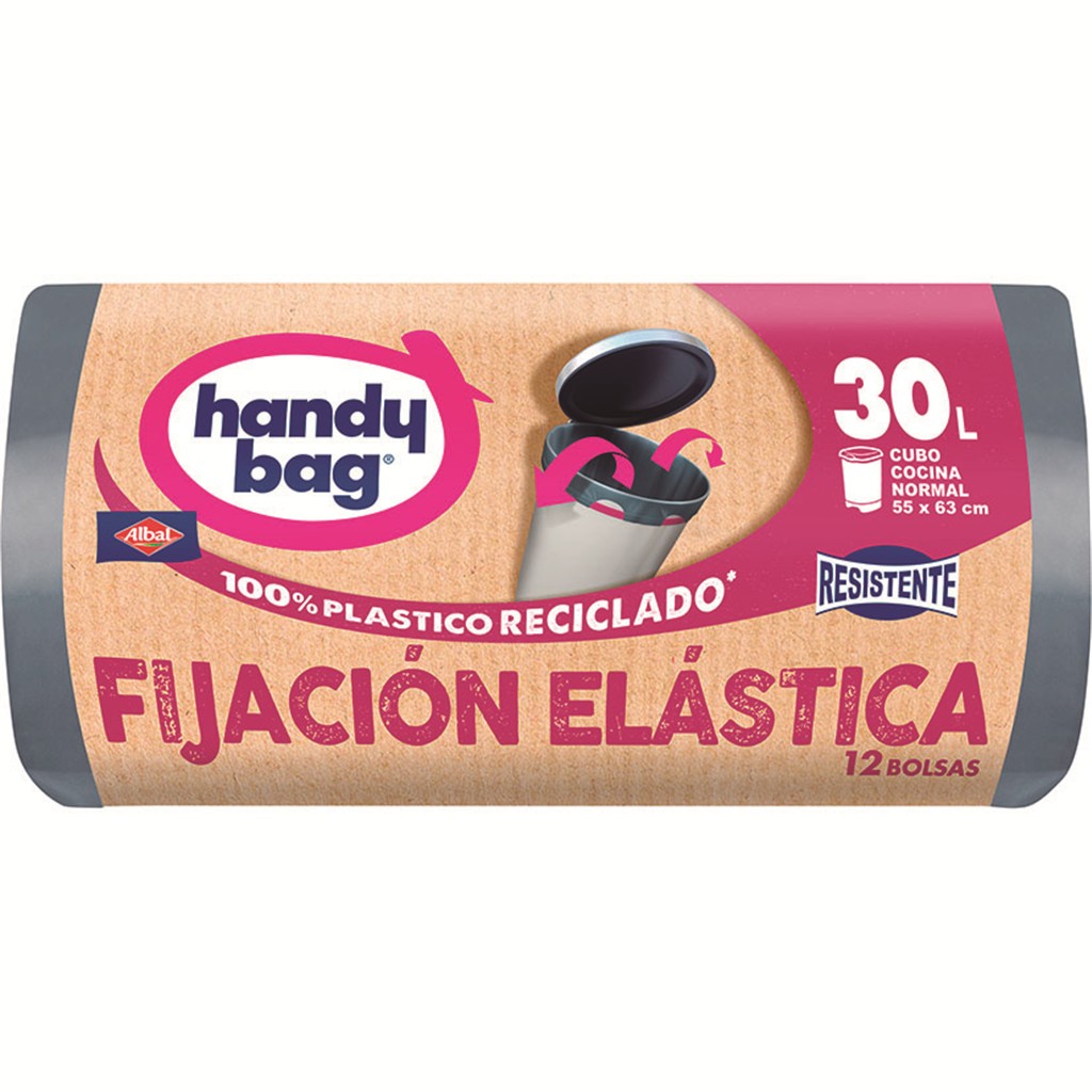 BOLSAS BASURA 30L.ELASTICA. 12 UNID