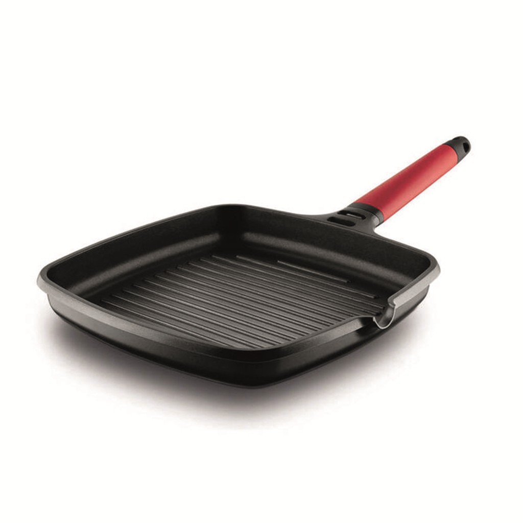 Grill 27x27 cm. mango desmontable. Inducion. CASTEY