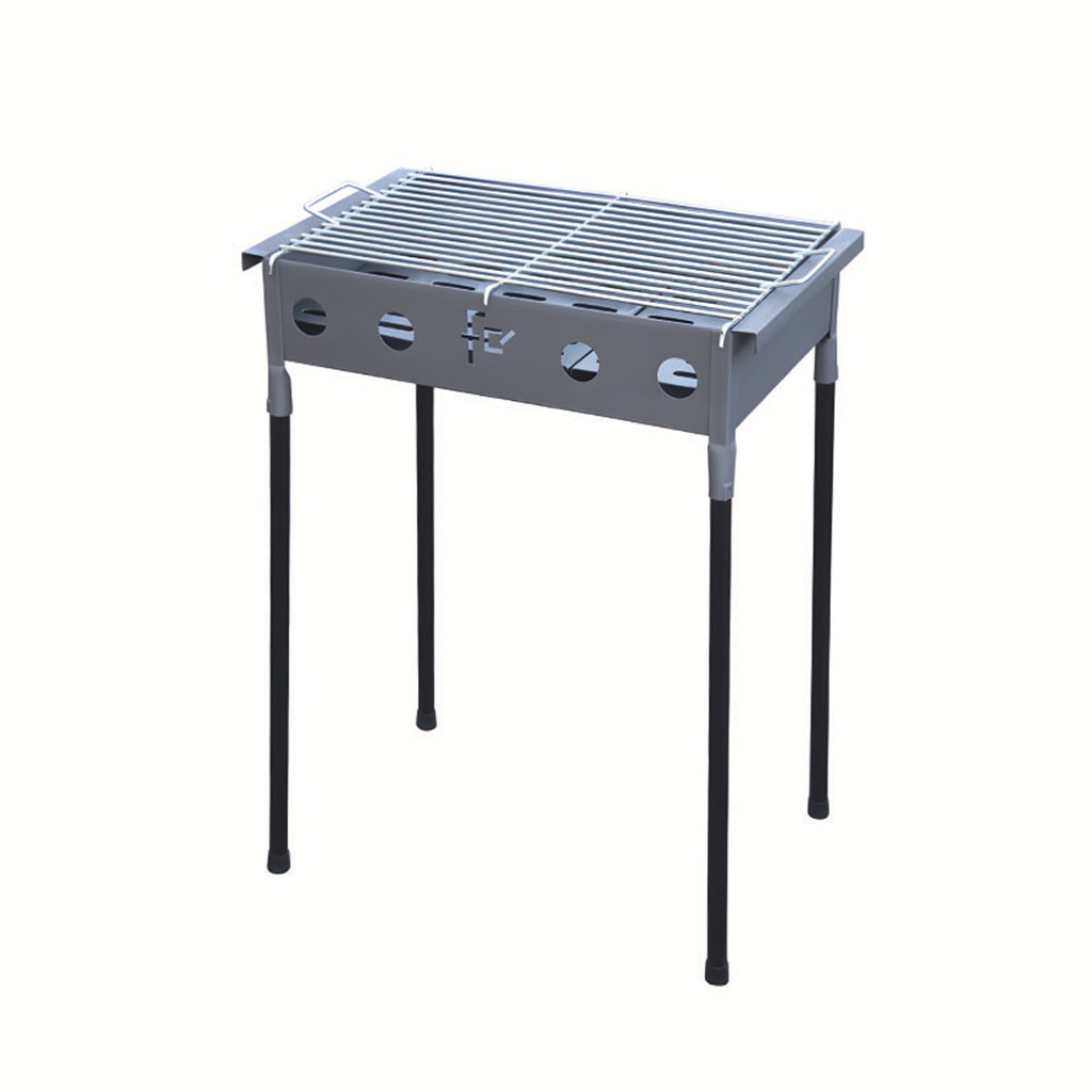 Barbacoa carbon FLORES CORTES. Medidas: 510 x 330 x 600 mm. Peso: 8,25