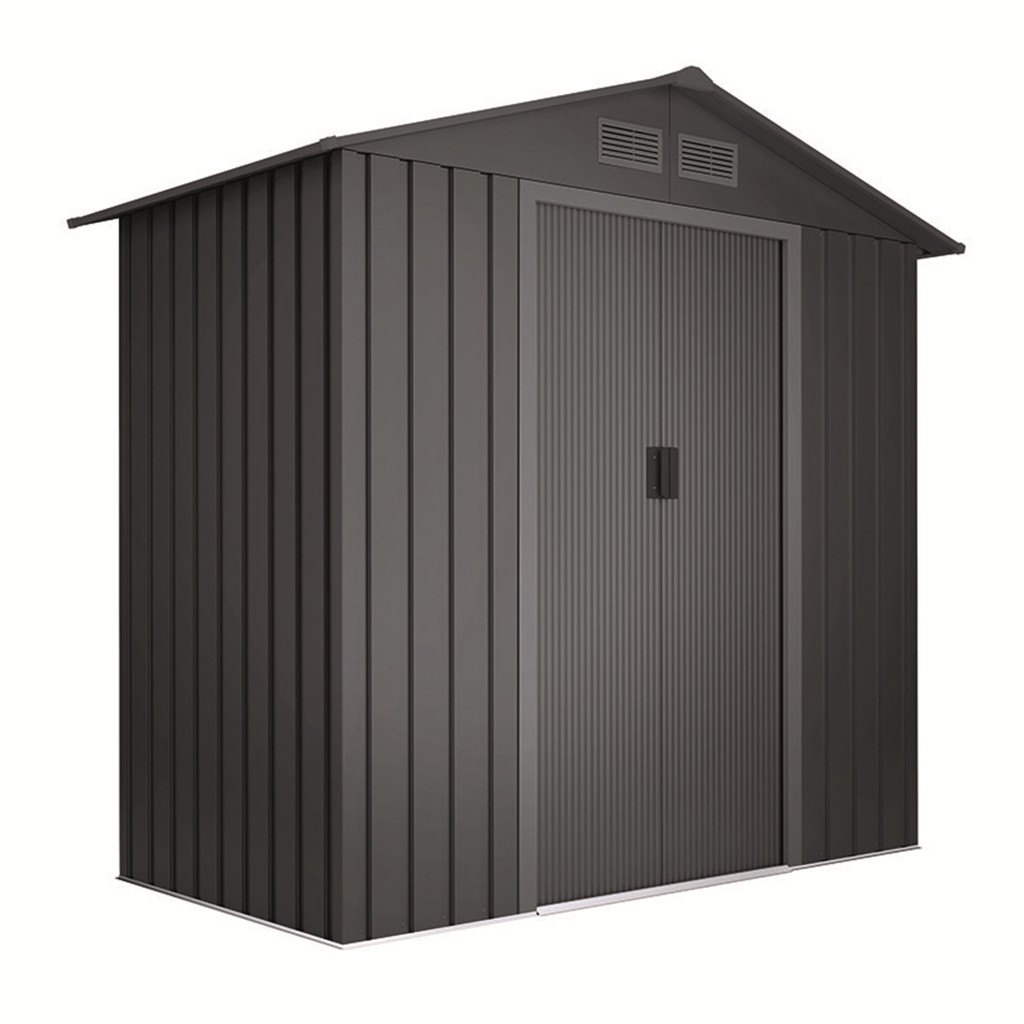 Caseta Metal Visby Darl. Acero de 0,25 mm, color antracita, 2,57 m2 de