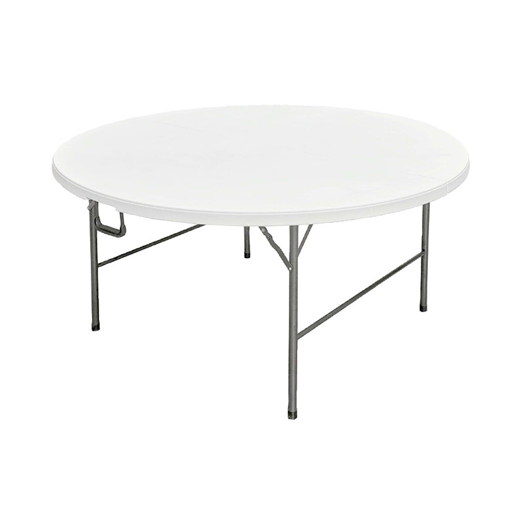 Mesa polietileno plegable redonda Tay. 180x180xh.74 cm.
