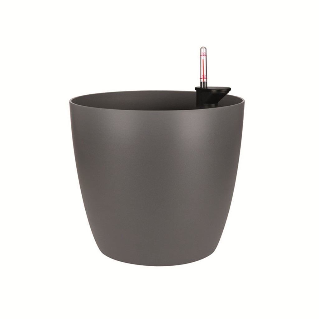 Maceta redonda brussels 18cm antracita