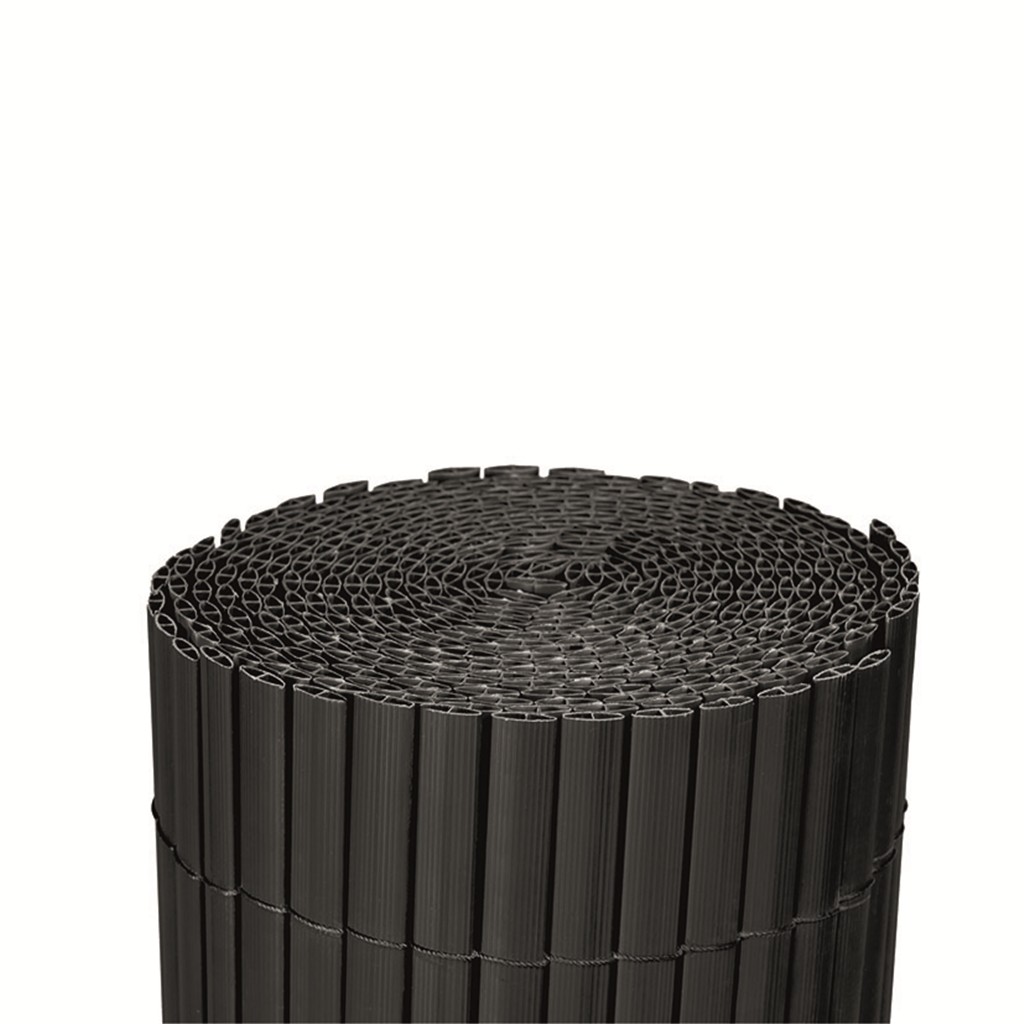 Canizo pvc doble cara 14mm. 1x3 m. rayado y reforzado antracita