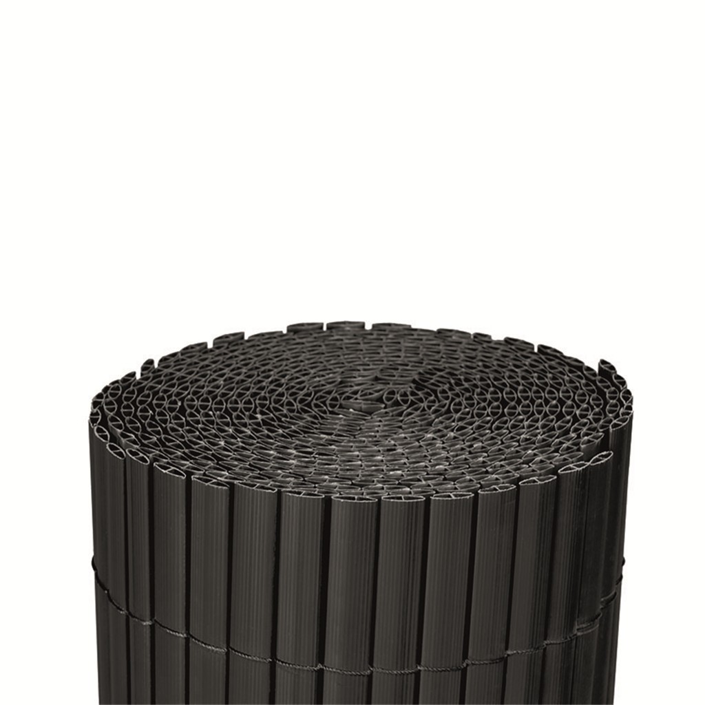 Canizo pvc doble cara 14mm. 1,5x3 m. rayado y reforzado  antracita