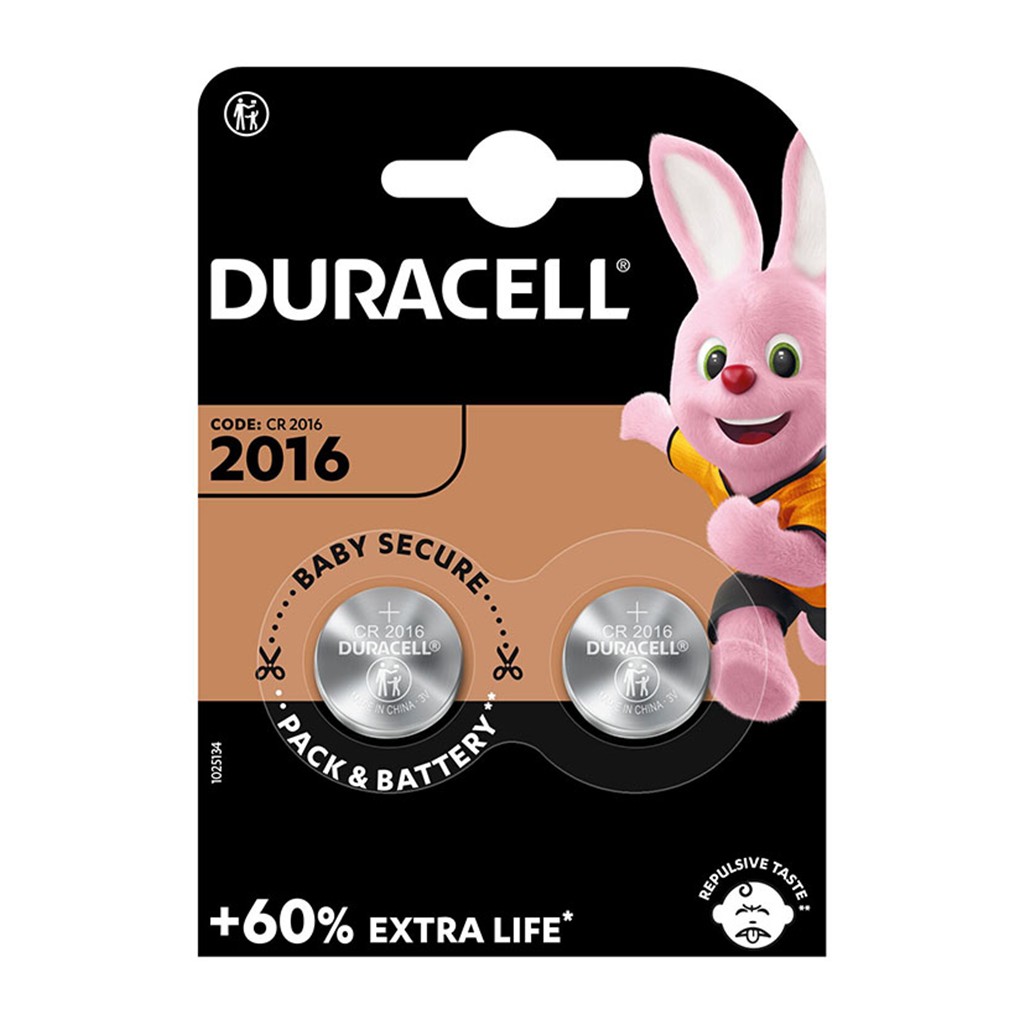 PILA LITIO BOTON DL2016 2 UN. DURACELL