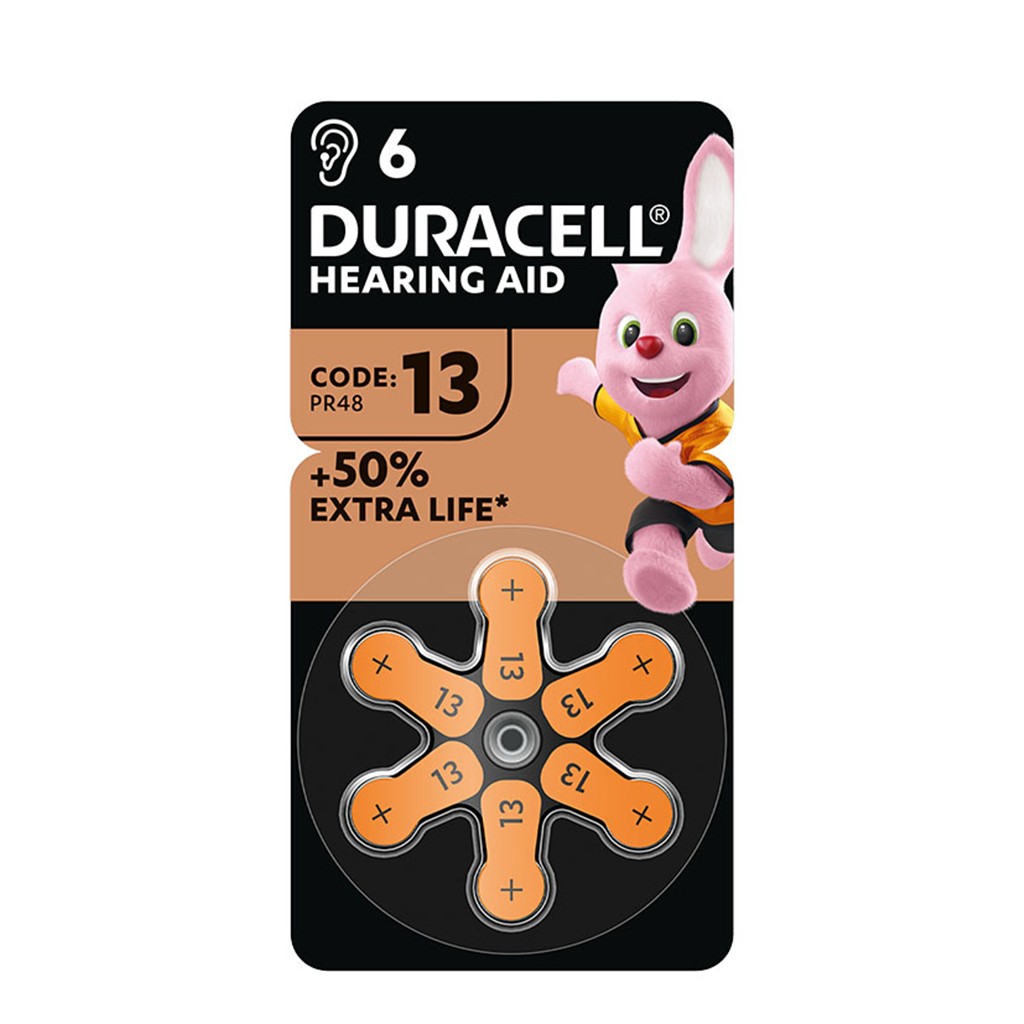 PILA AUDIFONO DA 13 DURACELL 6 UNIDADES