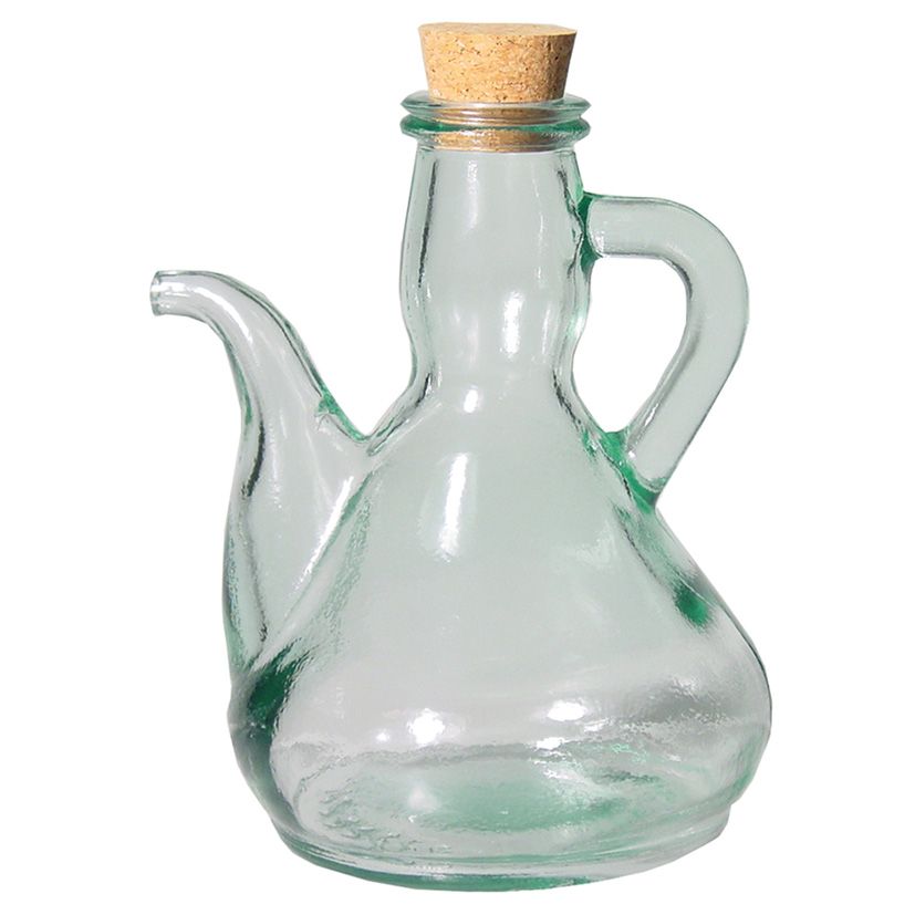 ACEITERA CRISTAL TAPON CORCHO 1/2L.