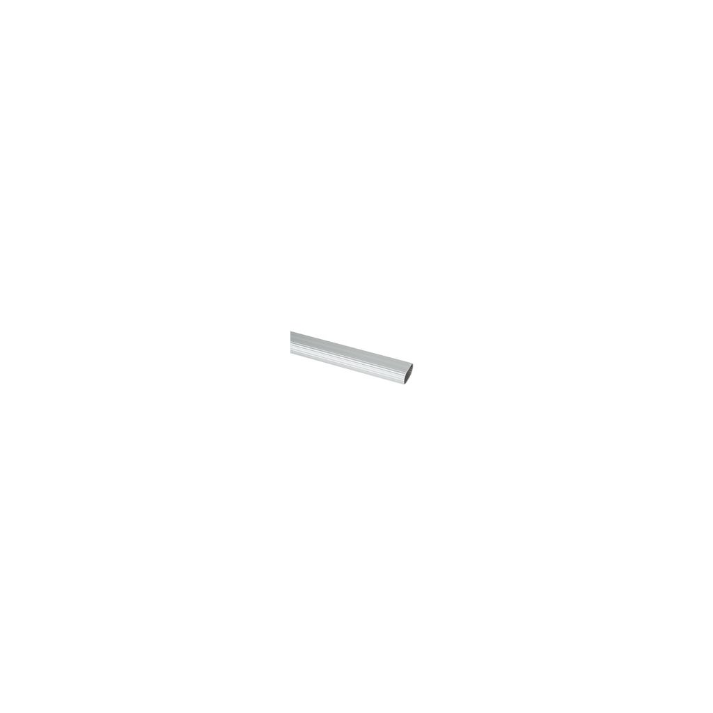 BARRA ARM.OVAL ALUM. 30x15 2M.PLATEADA