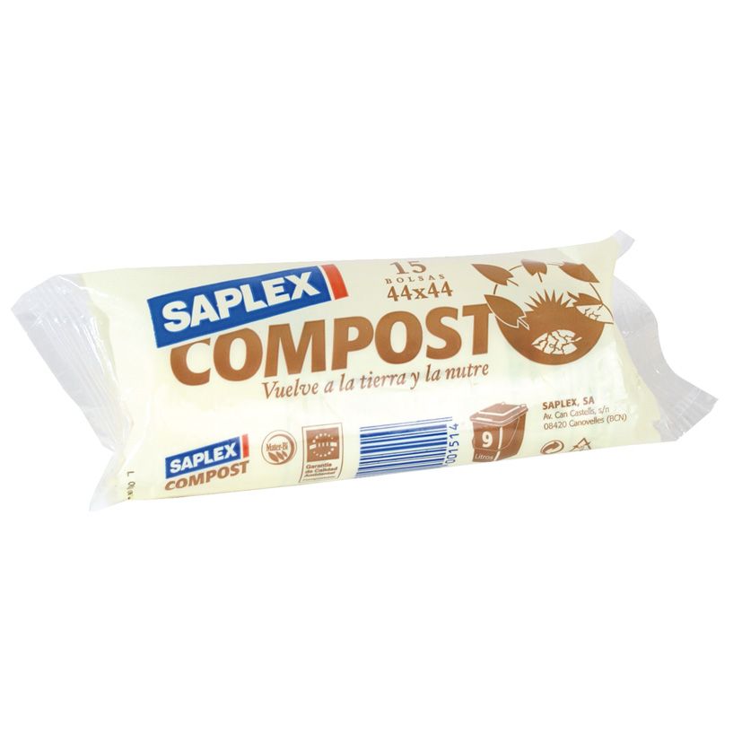 BOLSAS BASURA COMPOST 44X44CM.15 UN