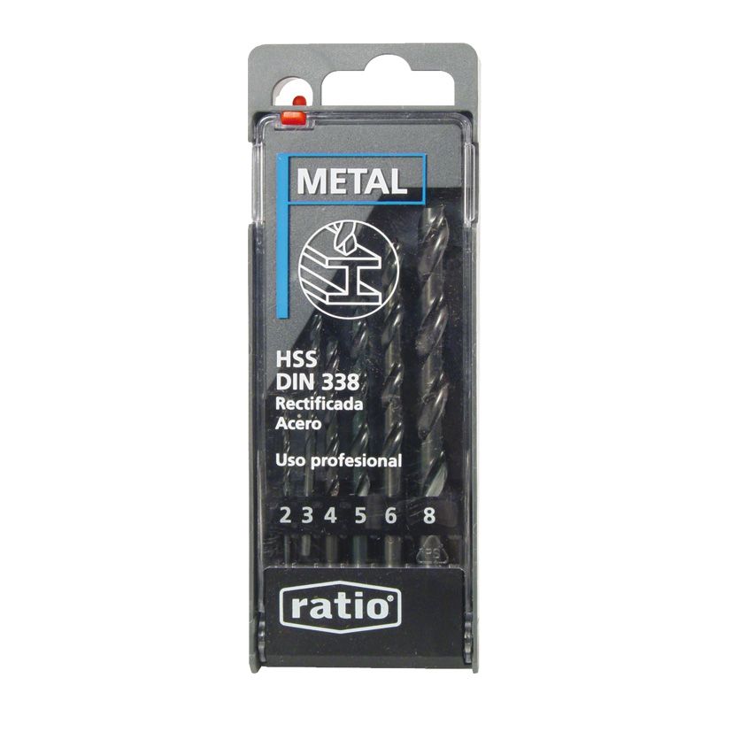 BROCAS ACERO RAPIDO PARA METAL HSS JUEGO 6U RATIO