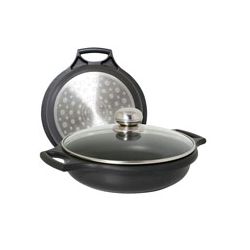 Cacerola baja 32cm inducci&oacute;n c/tapa vidrio