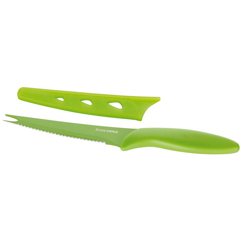 CUCHILLO VERDURAS ANTIADHERENTE 12 CM CON FUNDA TESCOMA