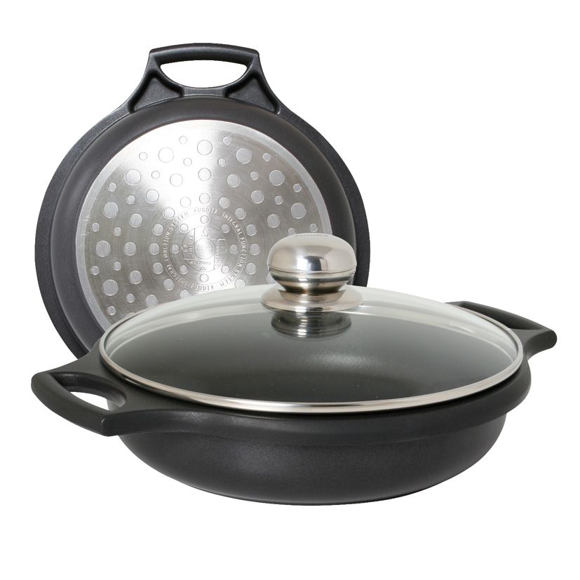 GRILL CON MANGO DESMONTABLE ROJO 22 x 22 CM