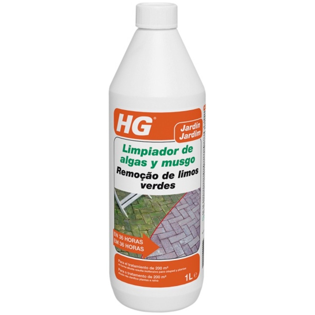 LIMPIADOR DE ALGAS Y MUSGO JARD&Iacute;N 1L HG