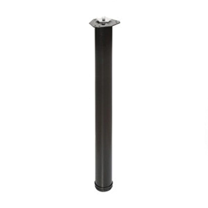 PATA REDONDA MESA 60*710MM ACERO PINT. NEGRO CON REGULADOR CON REGULADOR