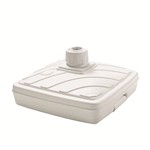 Base de parasol cuadrada rellenable 40L. Con asa y rueda / Dim. 56,5 x