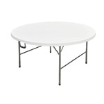Mesa polietileno plegable redonda Tay. 180x180xh.74 cm.